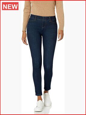 Pull-On Mid Rise Stretchy Knit Jegging, Super Stretch Denim